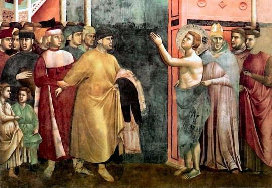 Espoliazione di Francesco - Giotto Basilica Assisi