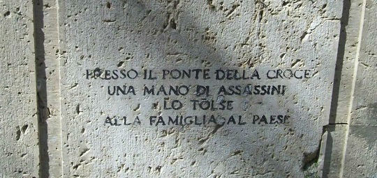 Lapide commemorativa di Cesare Bellini - Valfabbrica